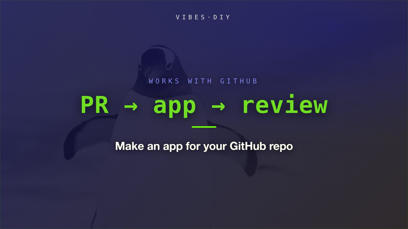 Make an app for your GitHub repo