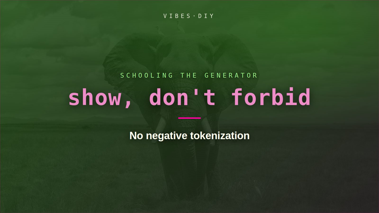 No negative tokenization