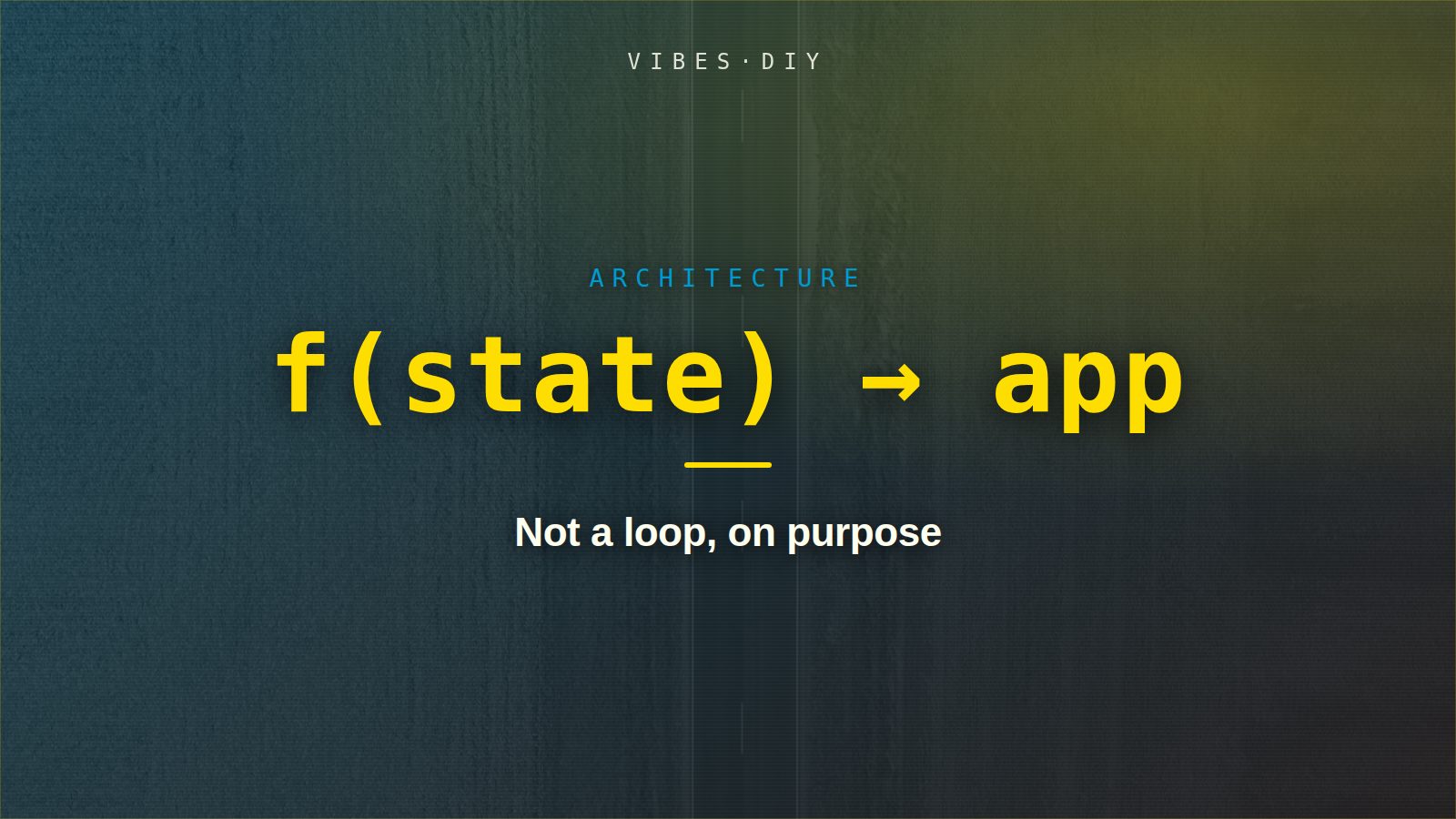Not a loop, on purpose