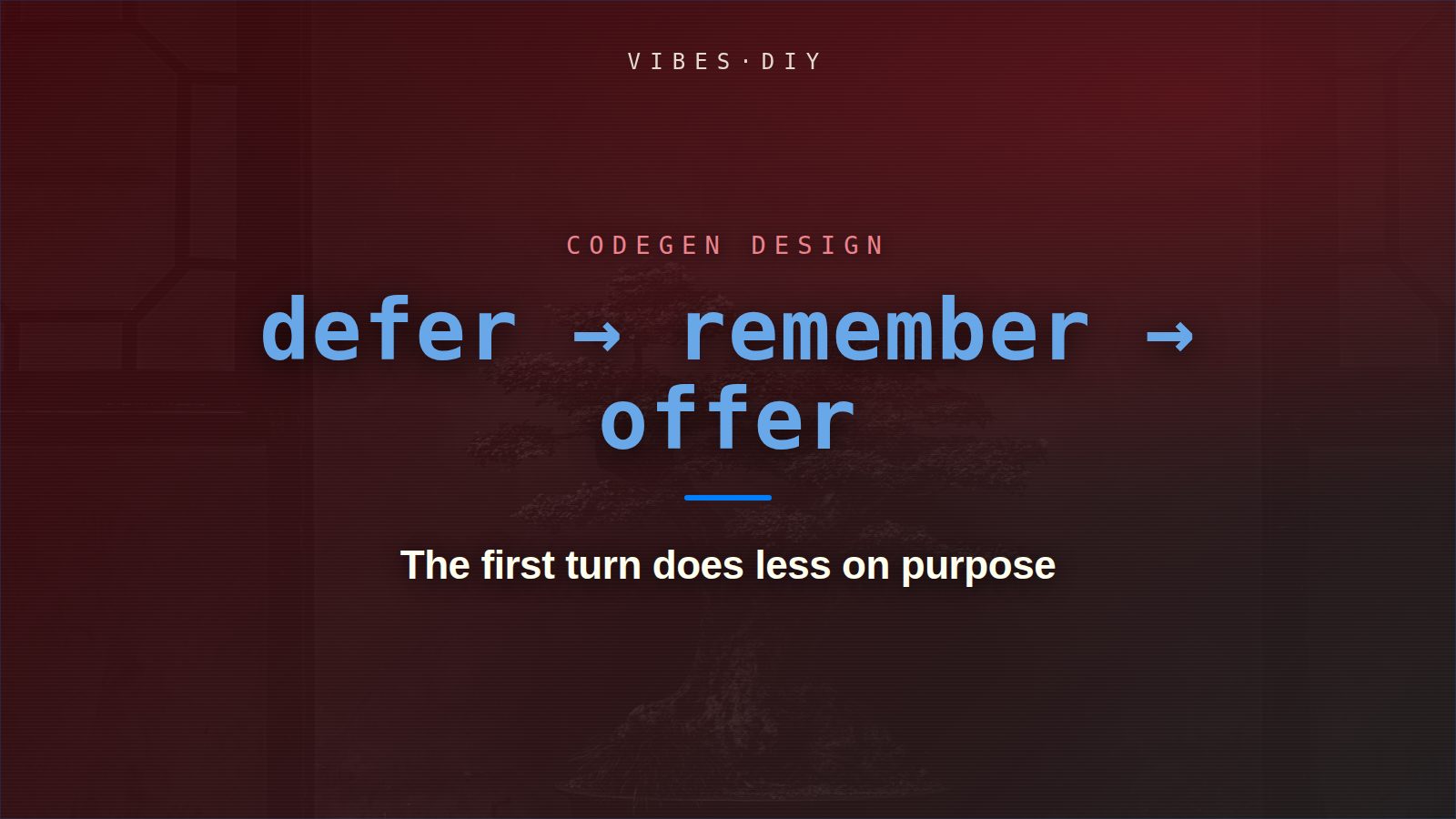 The first turn does less on purpose