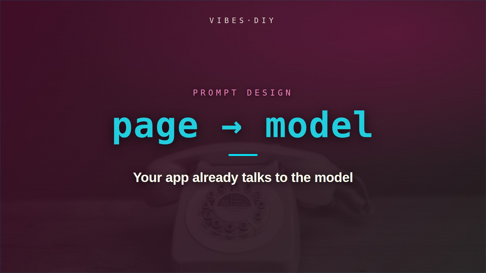 Your app already talks to the model